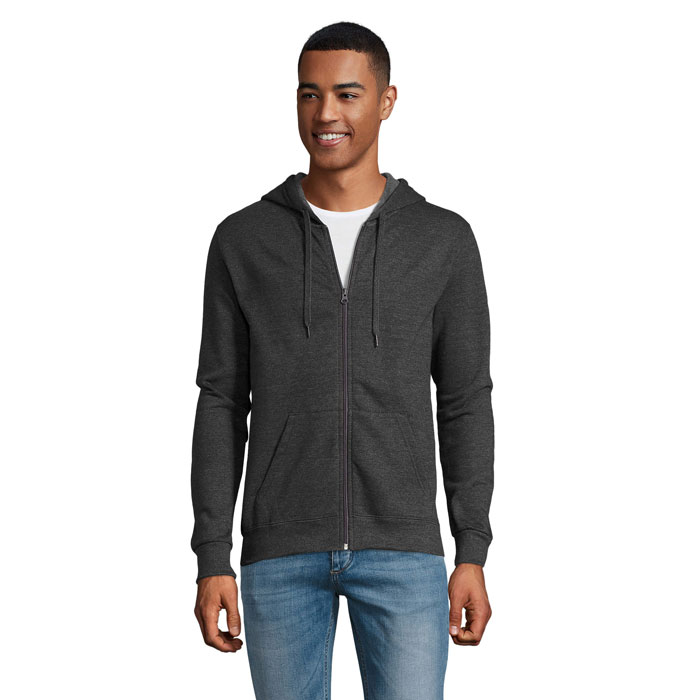 STONE UNI HOODIE 260g - Charcoal Melange