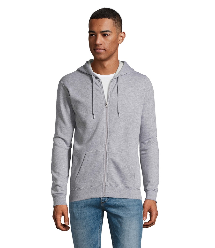 STONE UNI HOODIE 260g - Szary Melanż 2