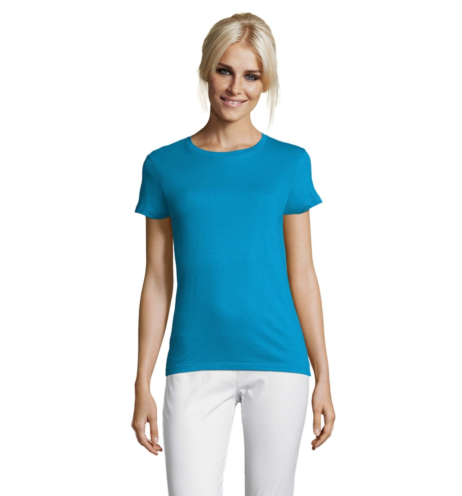 REGENT Damski T-Shirt 150g S01825-AQ - Aqua