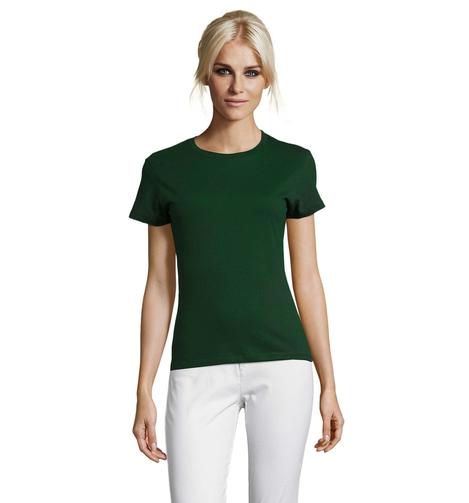 REGENT Damski T-Shirt 150g S01825-BO - Ciemno-Zielony