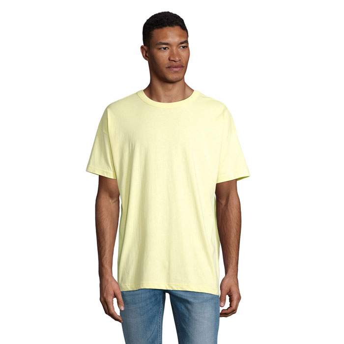 BOXY MEN T-SHIRT OVERSIZE S03806-LY - Jasno Zolty