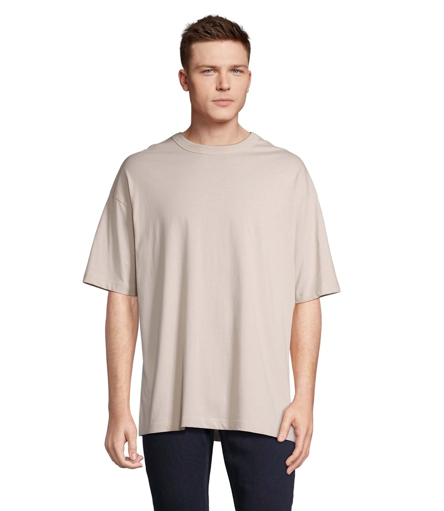 BOXY MEN T-SHIRT OVERSIZE S03806-LN - Linen Twin