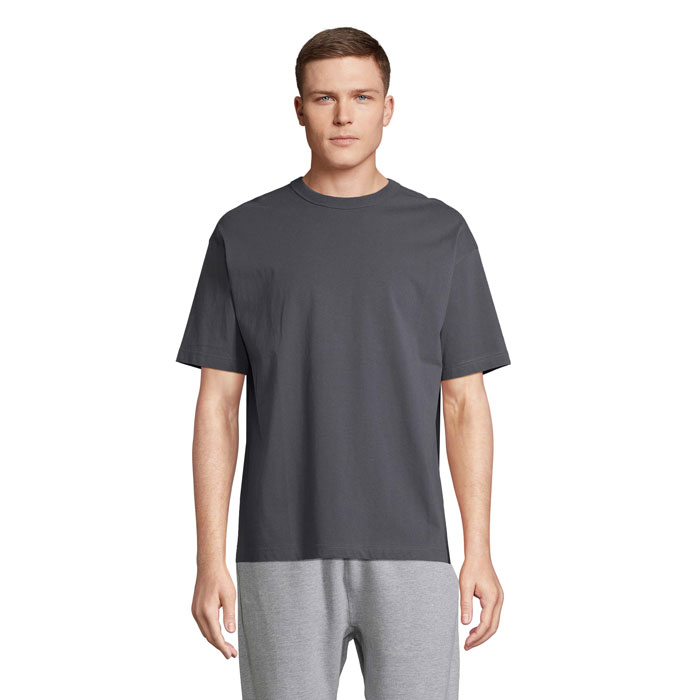 BOXY MEN T-SHIRT OVERSIZE S03806-MU - Mysi Szary