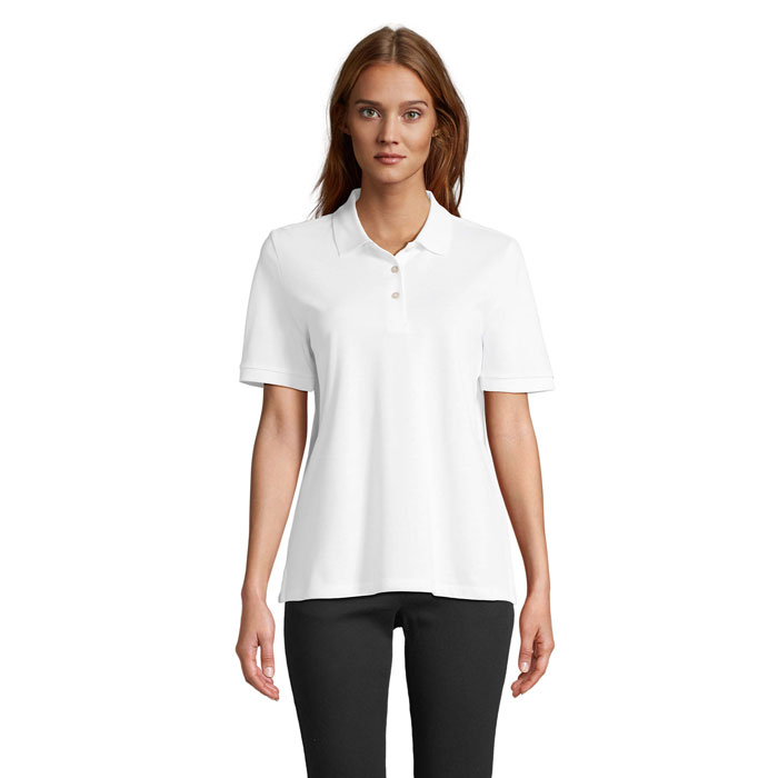 PACIFIC WOMEN POLO S04440-WH - Bialy