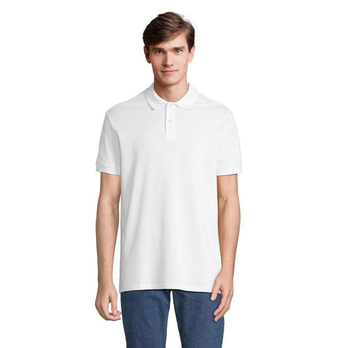 PACIFIC MEN POLO S04439-WH - Bialy