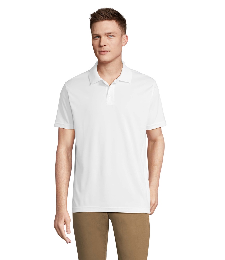 PITCHER UNISEX POLO - Bialy