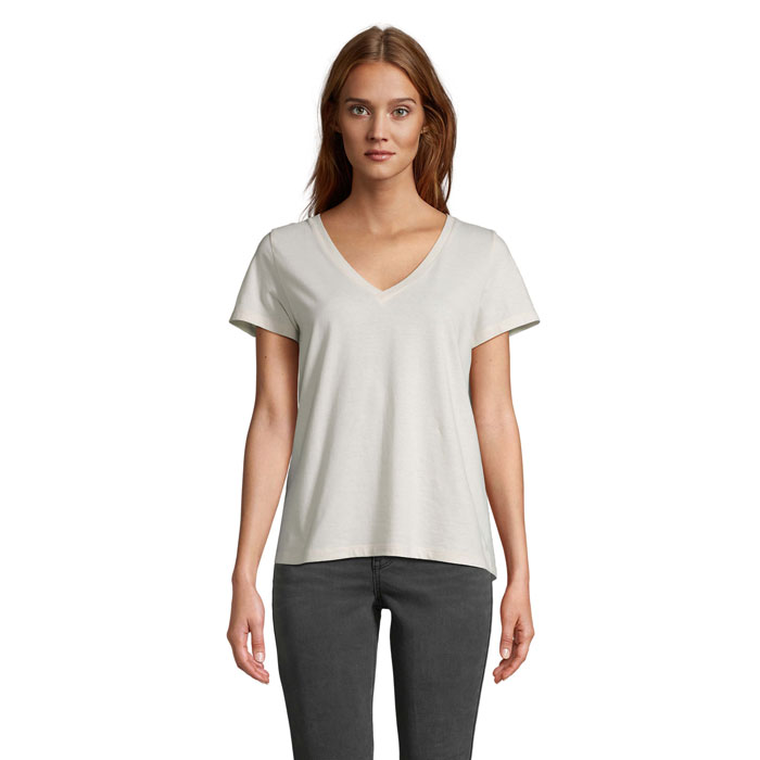 REGENT V T-SHIRT WOMEN S04766-WW - Off-White