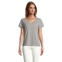 REGENT V T-SHIRT WOMEN S04766-GM - Szary Melanz