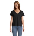 REGENT V T-SHIRT WOMEN S04766-DB - Deep Black