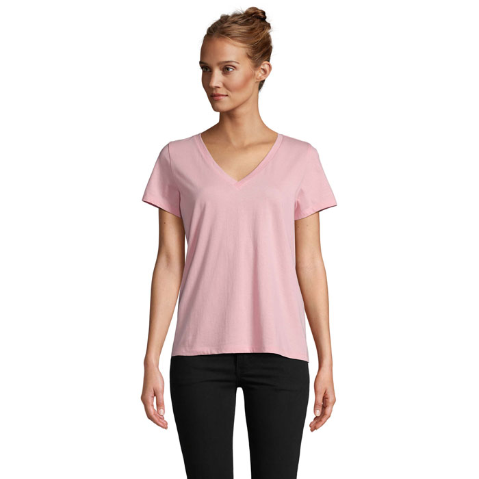 REGENT V T-SHIRT WOMEN S04766-AX - Cukierowy Roz