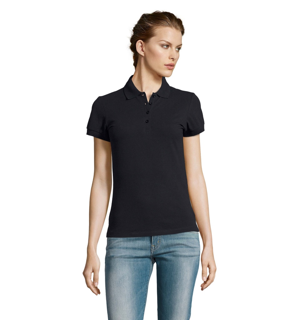 PEOPLE Damskie POLO 210g S11310-NY - Granatowy