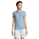 PEOPLE Damskie POLO 210g S11310-SP - Sky Blue Pique