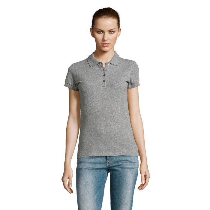 PASSION Damskie POLO 170g S11338-GY - Szary Melanz 2