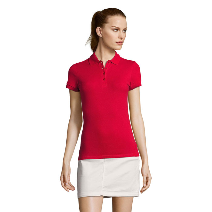 PASSION Damskie POLO 170g S11338-RD - Czerwony