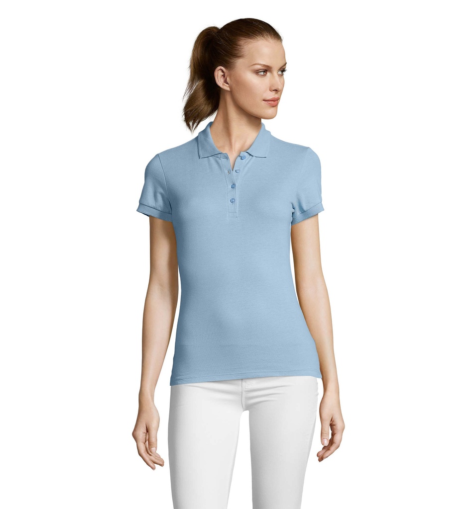 PASSION Damskie POLO 170g S11338-SP - Sky Blue Pique