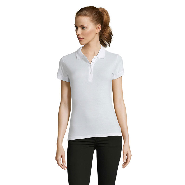 PASSION Damskie POLO 170g S11338-WH - Bialy