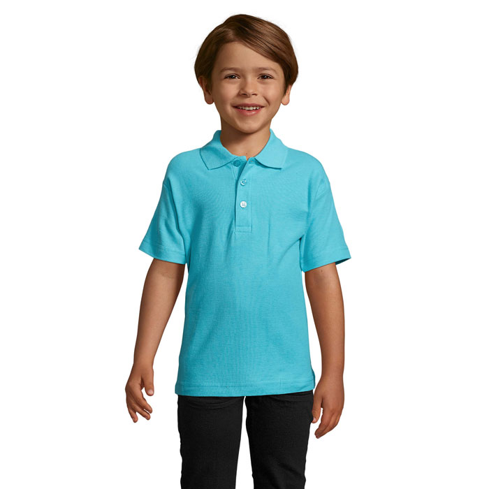 SUMMER II KIDS Polo 170g S11344-AL - Niebieski Atol