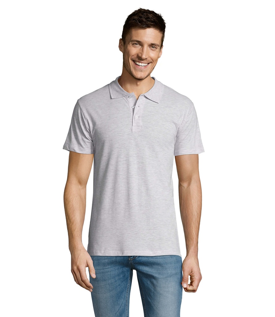 SUMMER II MEN polo 170g S11342-AS - Popiol