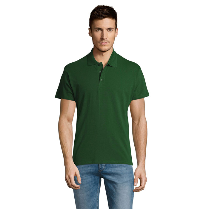 SUMMER II MEN polo 170g S11342-GG - Zielony Golf