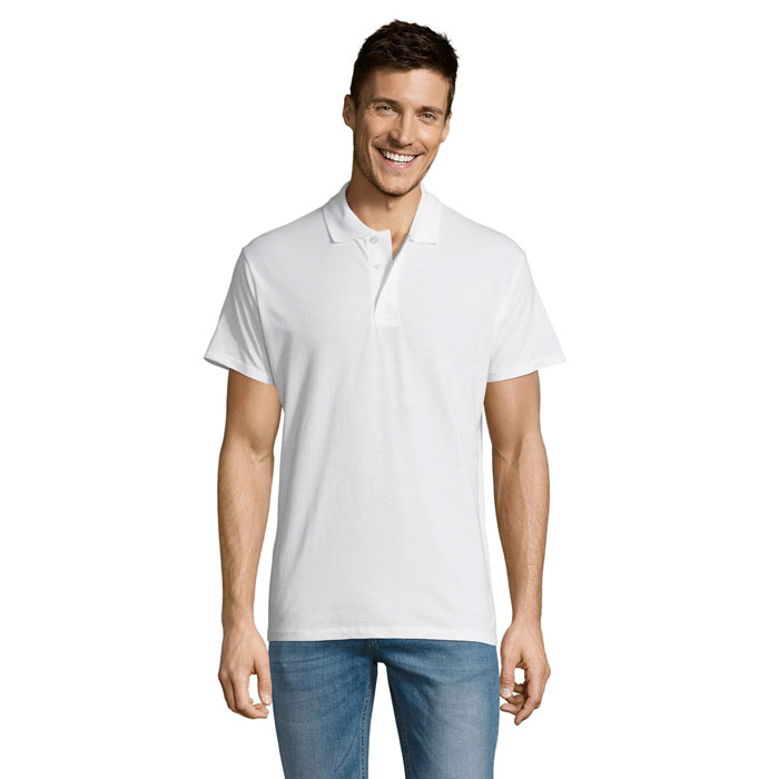 SUMMER II MEN polo 170g - Bialy
