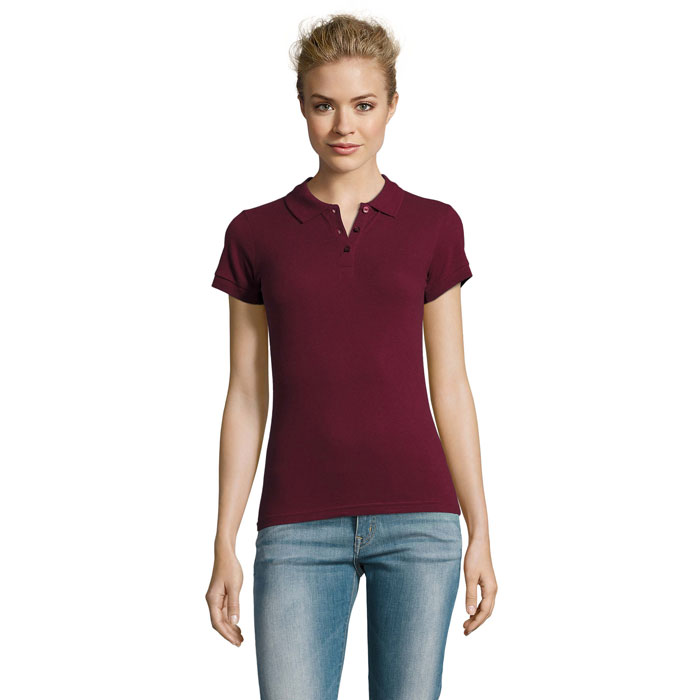 PERFECT Damskie POLO 180g S11347-BG - Burgundy