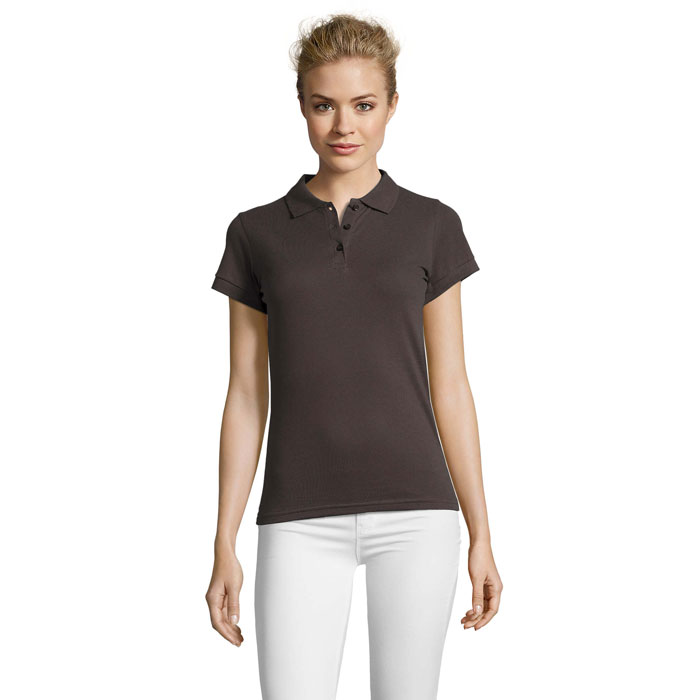 PERFECT Damskie POLO 180g S11347-DG - Ciemny Szary