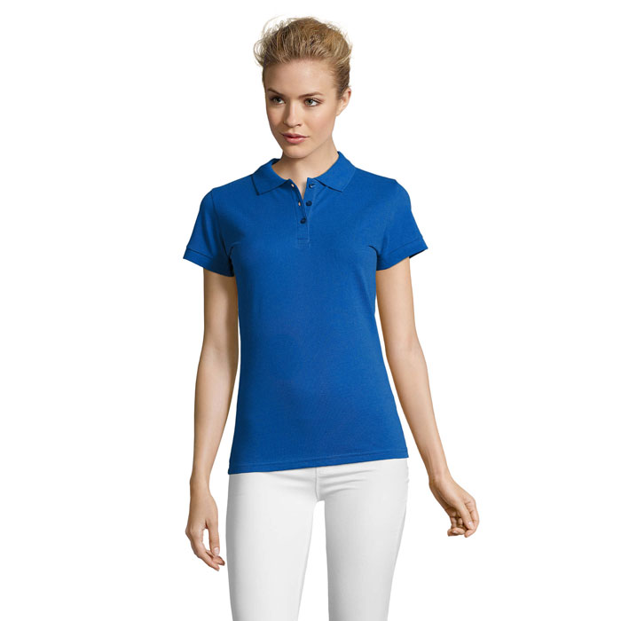 PERFECT Damskie POLO 180g S11347-RB - Niebieski
