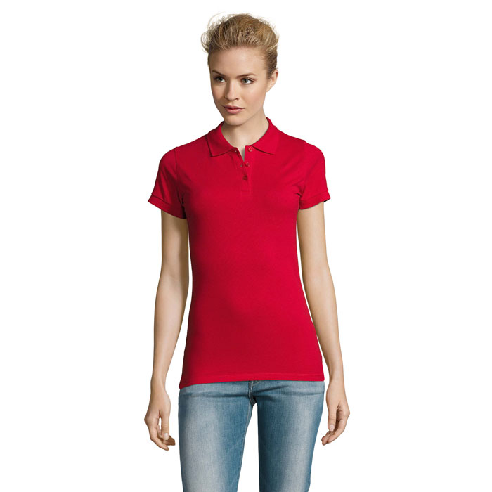 PERFECT Damskie POLO 180g S11347-RD - Czerwony