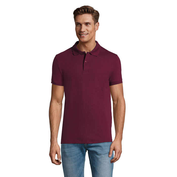 PERFECT MEN Polo 180g S11346-BG - Burgundy