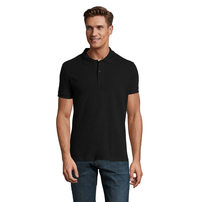 PERFECT MEN Polo 180g S11346-BK - Czarny