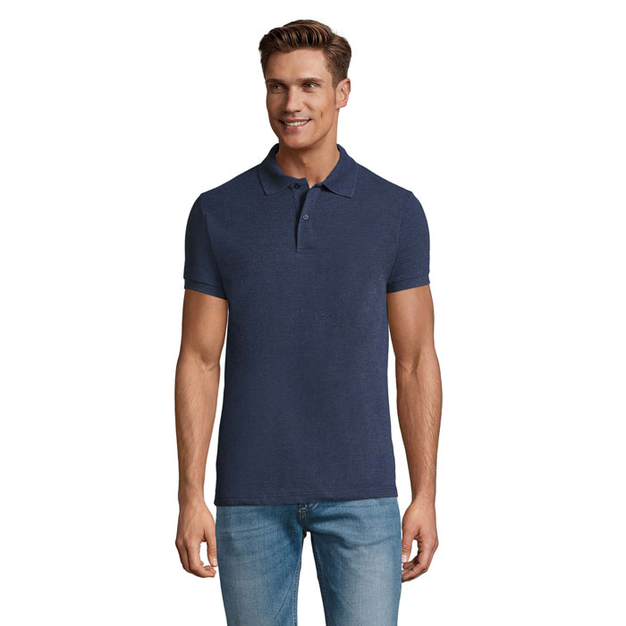 PERFECT MEN Polo 180g S11346-HD - Melanż Denim