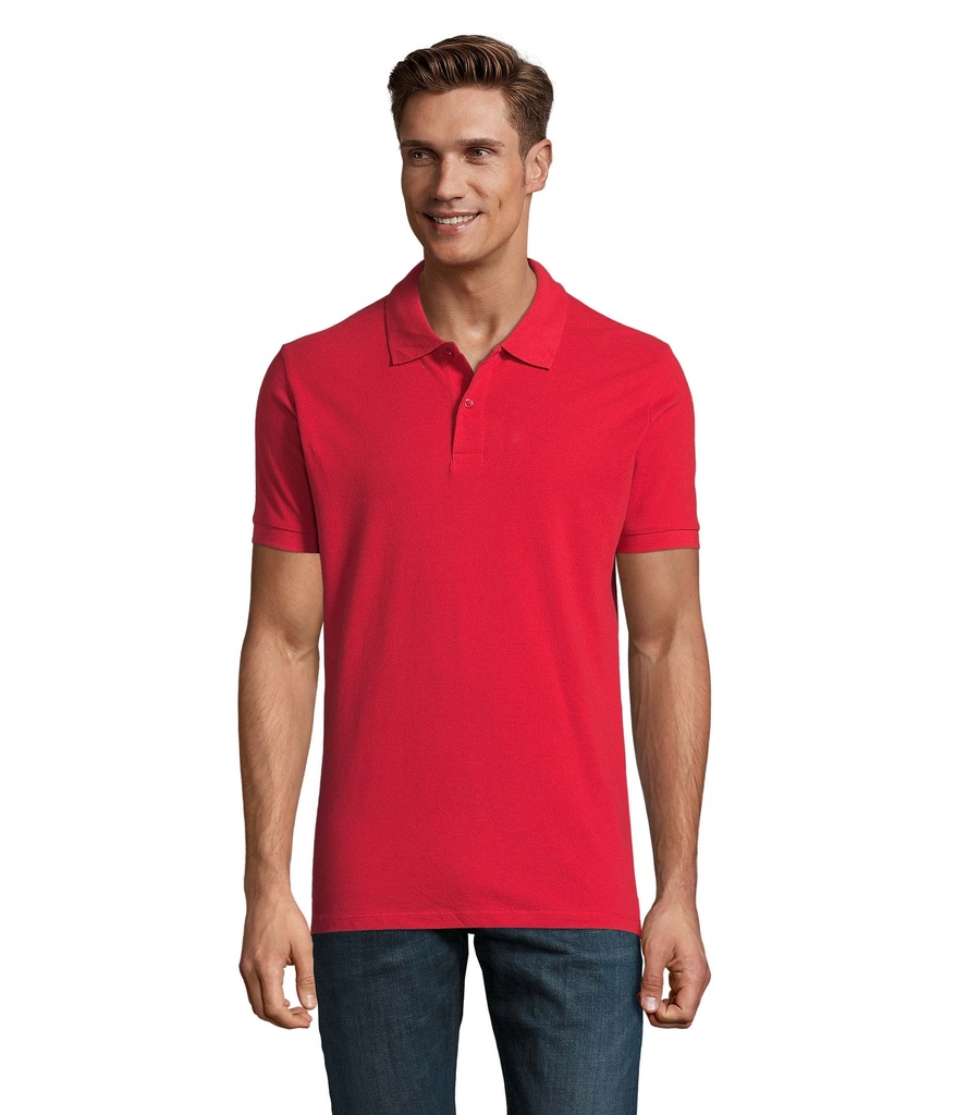 PERFECT MEN Polo 180g S11346-RD - Czerwony