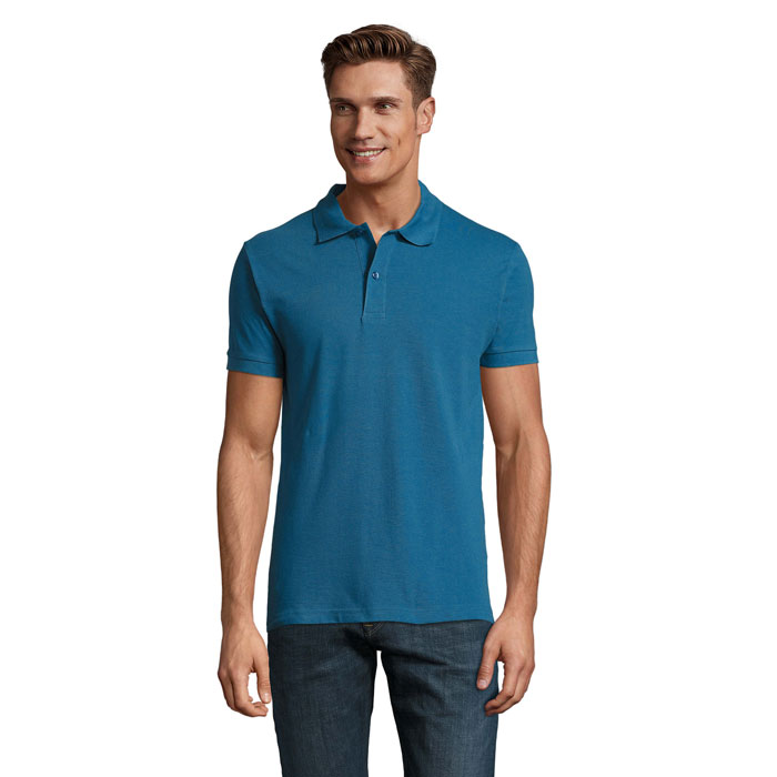 PERFECT MEN Polo 180g S11346-SL - Niebieski Lupkowy
