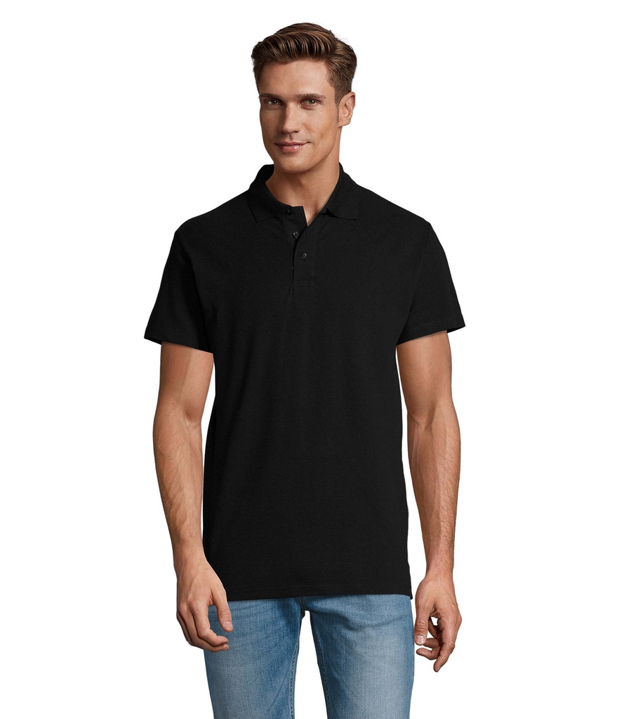 SPRING II MEN Polo 210g S11362-BK - Czarny