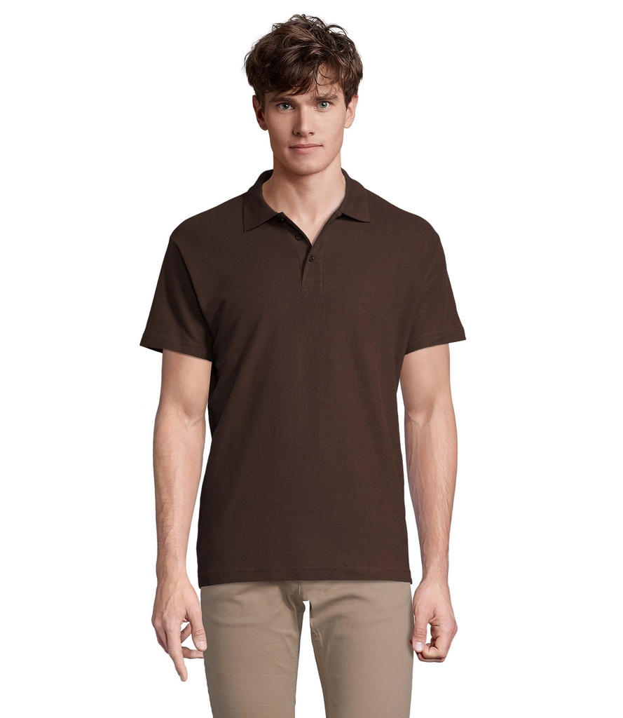 SPRING II MEN Polo 210g S11362-CH - Chocolate