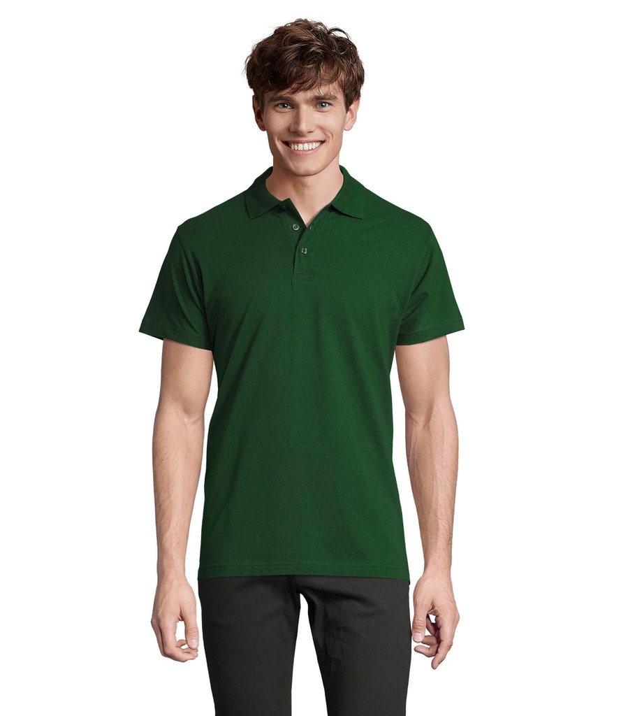 SPRING II MEN Polo 210g S11362-GG - Zielony Golf