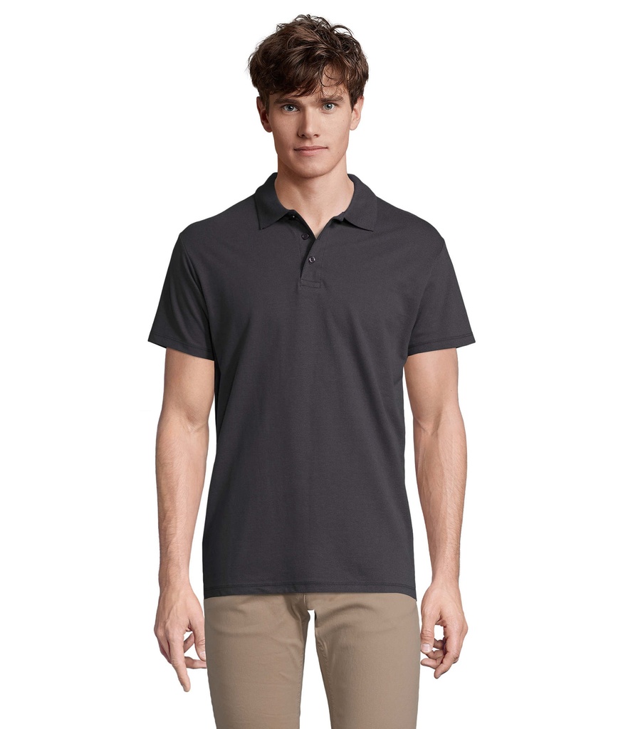 SPRING II MEN Polo 210g S11362-MU - Mysi Szary