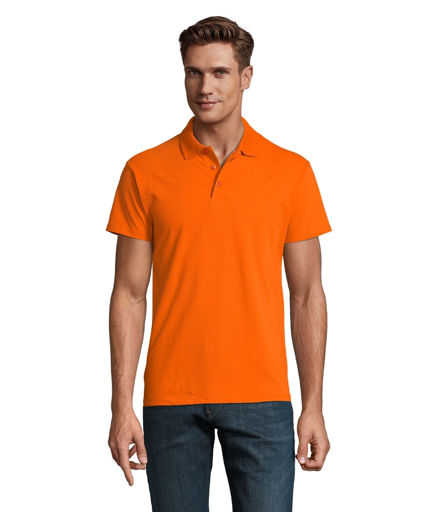 SPRING II MEN Polo 210g - Pomaranczowy