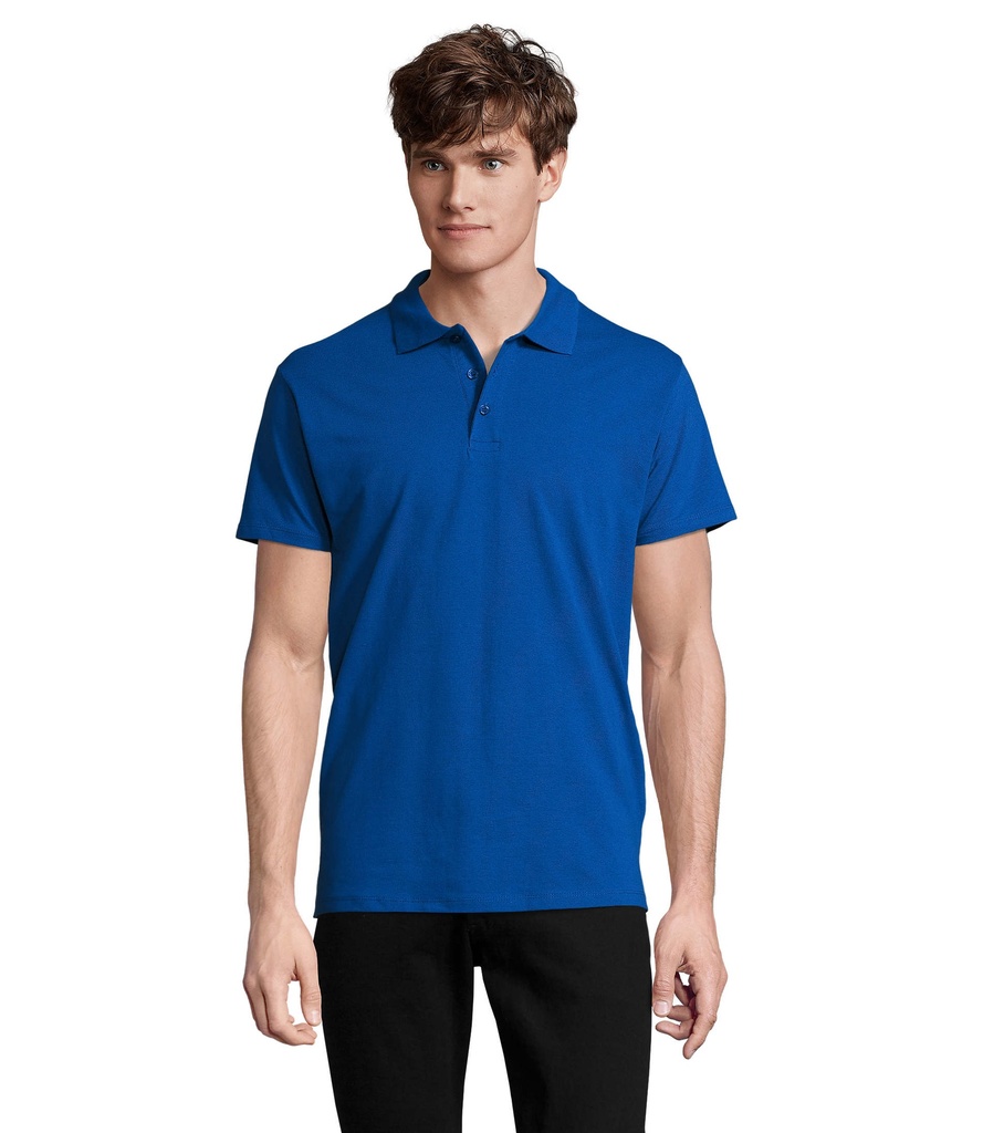 SPRING II MEN Polo 210g S11362-RB - Niebieski