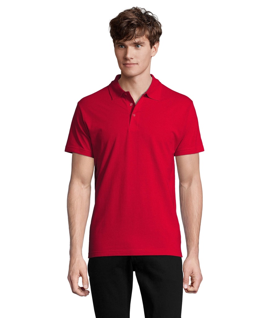 SPRING II MEN Polo 210g S11362-RD - Czerwony