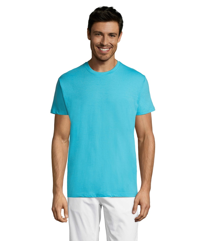 Koszulka REGENT Unisex 150g S11380-AL - Niebieski Atol