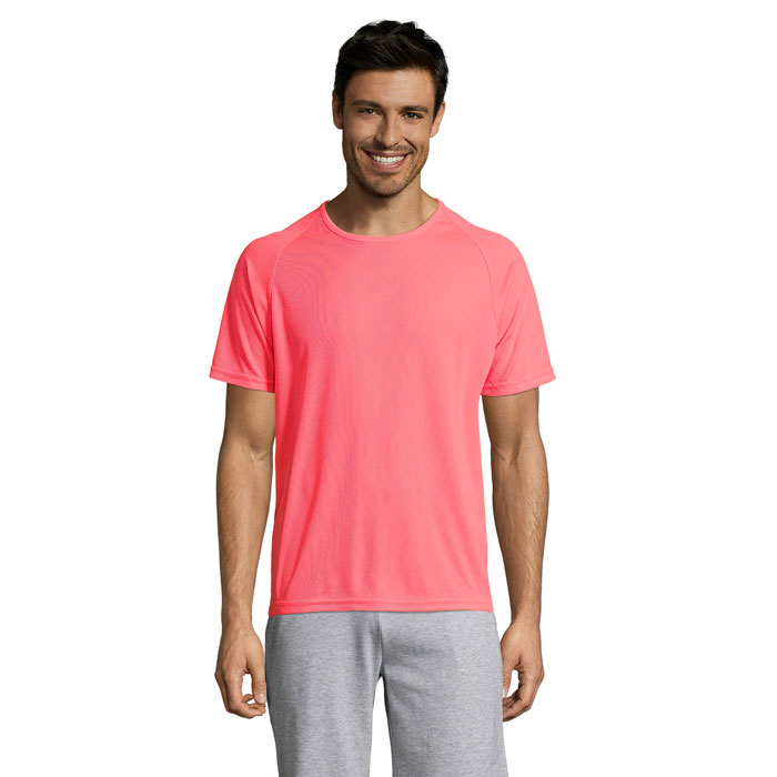Koszulka meska SPORTY S11939-NC - Neon Coral