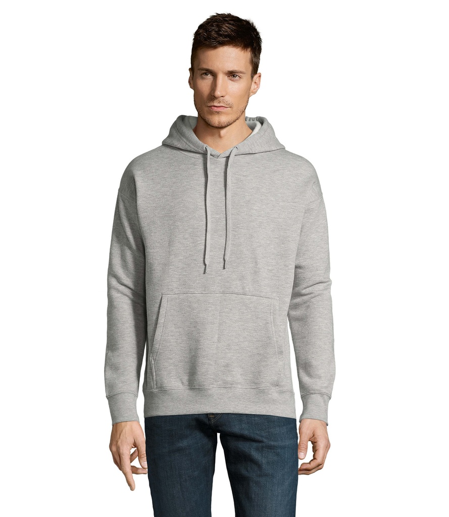 SLAM Uni Bluza z kapturem S13251-GM - Szary Melanz