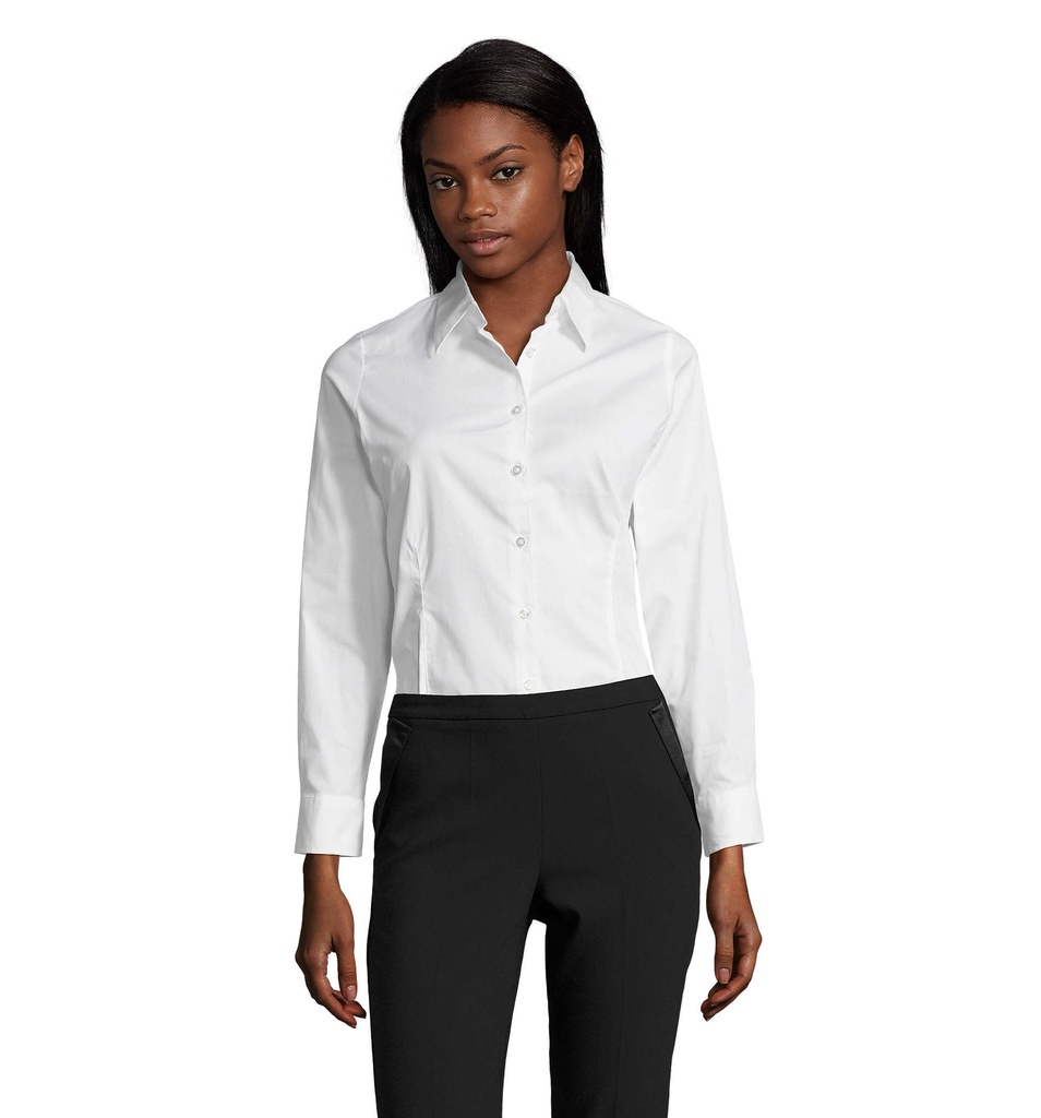 EDEN STRETCH DAMSKA KOSZULA S17015-WH - Bialy