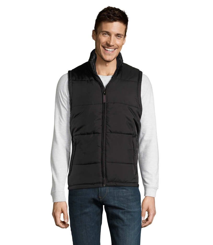 Pikowana kamizelka WARM S44002-BK - Czarny