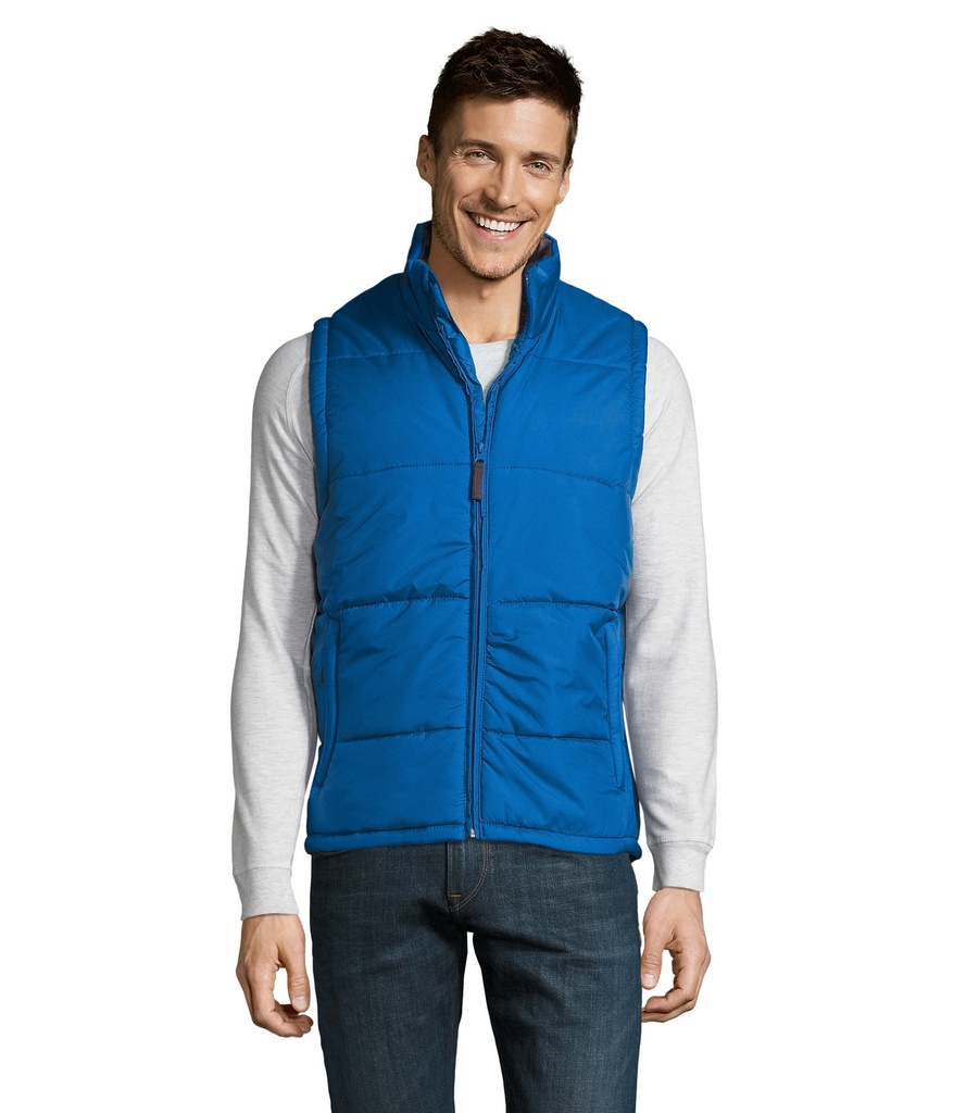 Pikowana kamizelka WARM S44002-RB - Niebieski