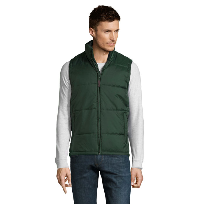 Pikowana kamizelka WARM S44002-FG - Ciemno-Zielony