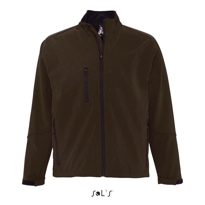 RELAX Meski softshell 340g S46600-DC - Dark Chocolate