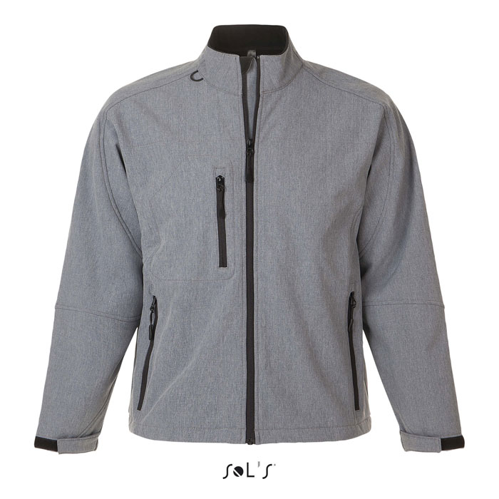 RELAX Meski softshell 340g S46600-GM - Szary Melanz