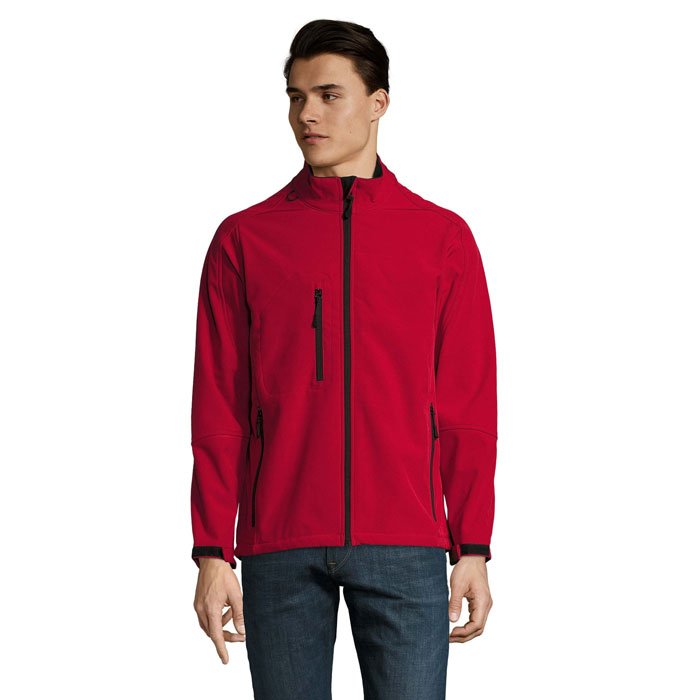 RELAX Męski softshell 340g - Pepper Red